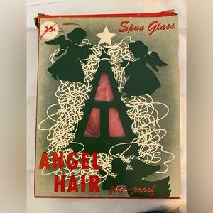Pink vintage Angel Hair Decor